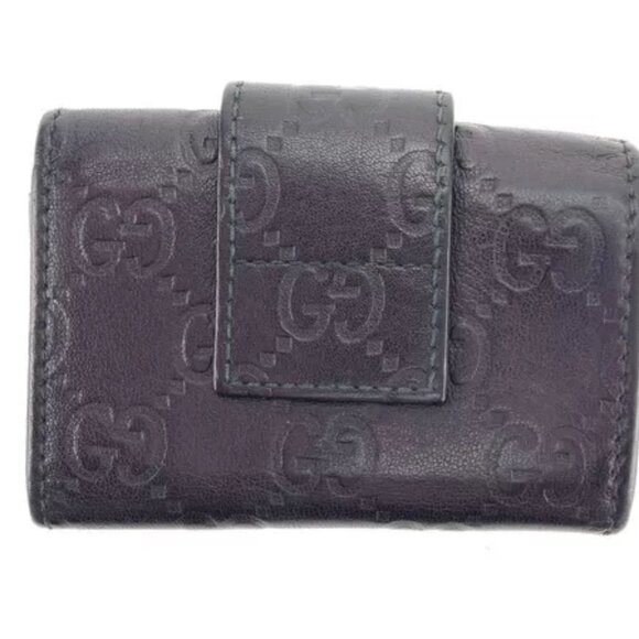 AUTHENTICITY GUARANTEED Gucci Key holder Key case Guccissima Black Gold Woman - Picture 2 of 5